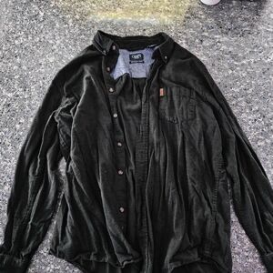 Chaps Men's Dark Green Corduroy Shirt Jacket